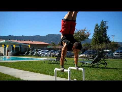 L-Sit to Handstand on Parallettes